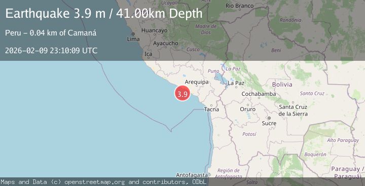 Map of NEAR COAST OF SOUTHERN PERU
