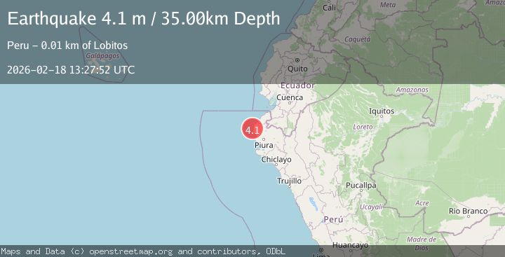 Map of NEAR COAST OF NORTHERN PERU