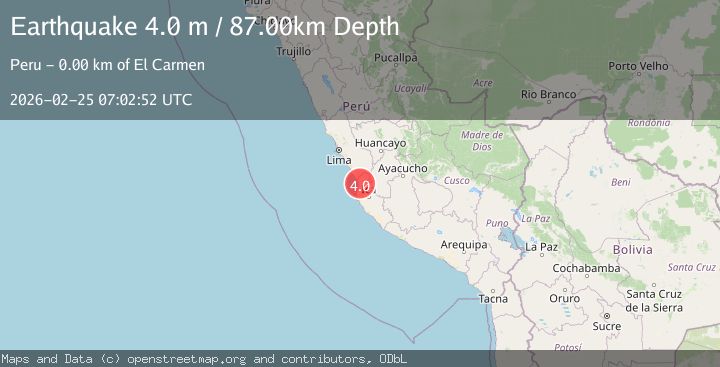 Map of NEAR COAST OF CENTRAL PERU