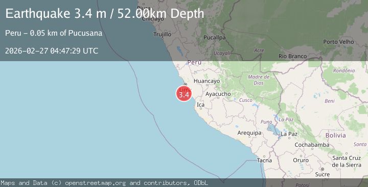 Map of NEAR COAST OF CENTRAL PERU