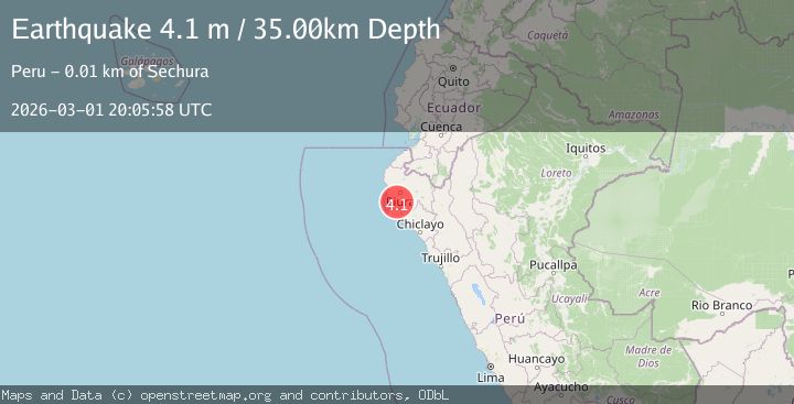 Map of NEAR COAST OF NORTHERN PERU