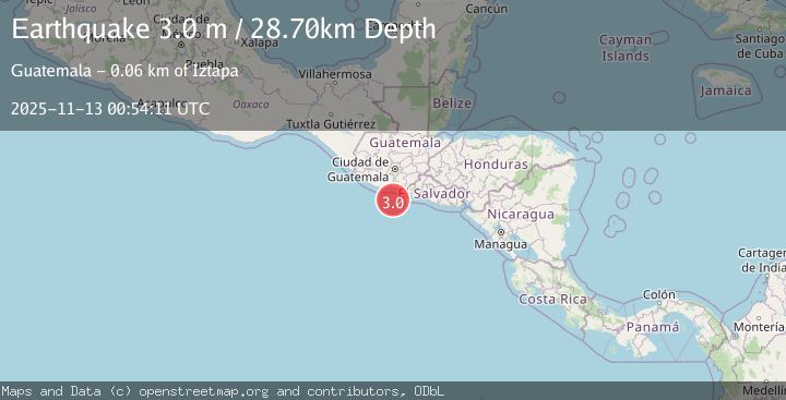 Map of OFFSHORE GUATEMALA