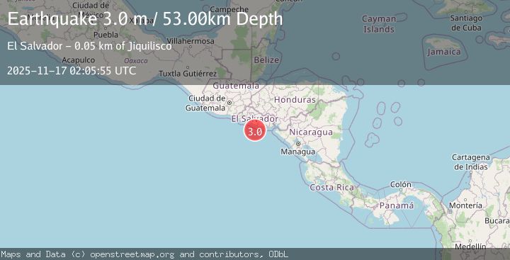 Map of OFFSHORE EL SALVADOR