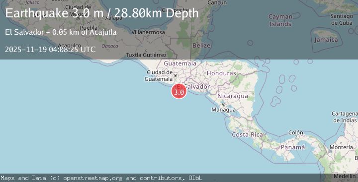 Map of OFFSHORE EL SALVADOR