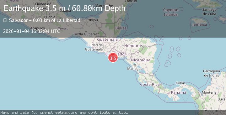 Map of OFFSHORE EL SALVADOR