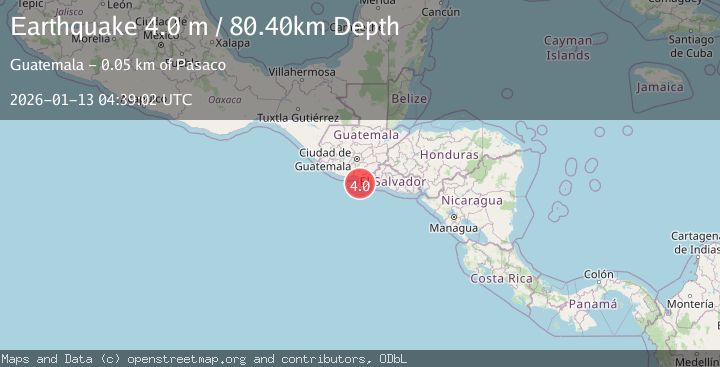 Map of OFFSHORE GUATEMALA