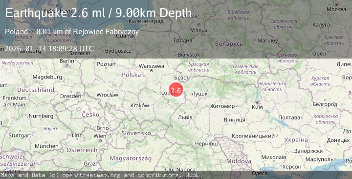 Map of POLAND-BELARUS-UKRAINE BORDER RG
