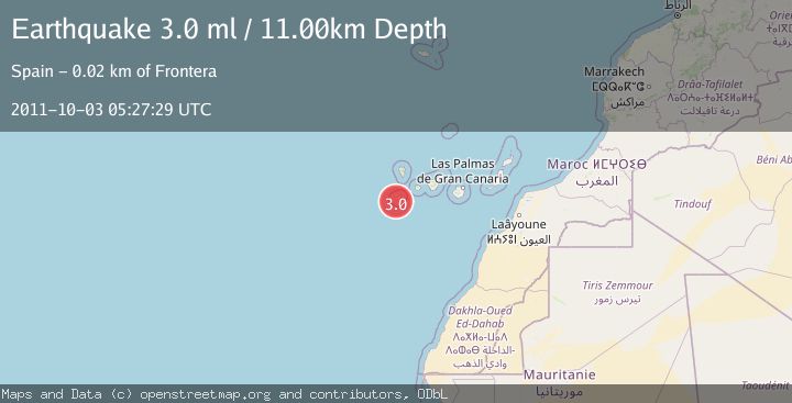 Map of CANARY ISLANDS, SPAIN REGION