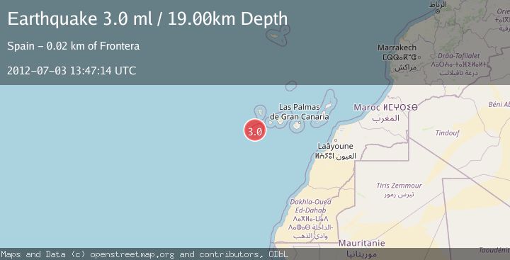 Map of CANARY ISLANDS, SPAIN REGION
