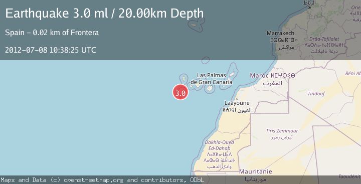 Map of CANARY ISLANDS, SPAIN REGION