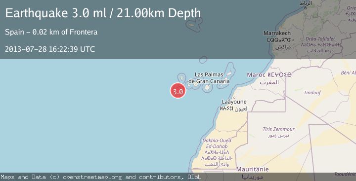 Map of CANARY ISLANDS, SPAIN REGION