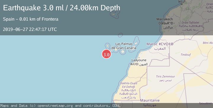 Map of CANARY ISLANDS, SPAIN REGION