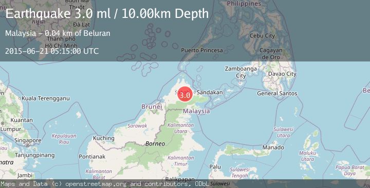 Map of SABAH, MALAYSIA