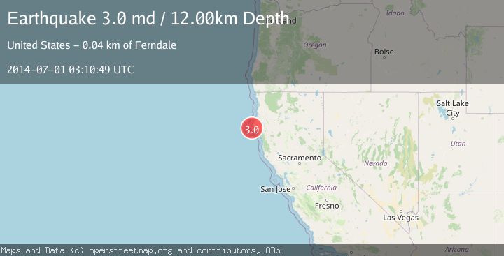 Map of OFFSHORE NORTHERN CALIFORNIA
