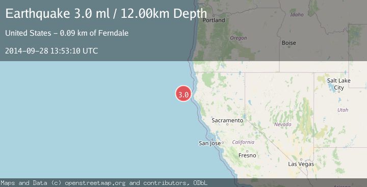 Map of OFFSHORE NORTHERN CALIFORNIA