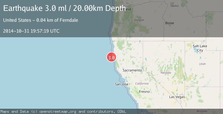Map of OFFSHORE NORTHERN CALIFORNIA