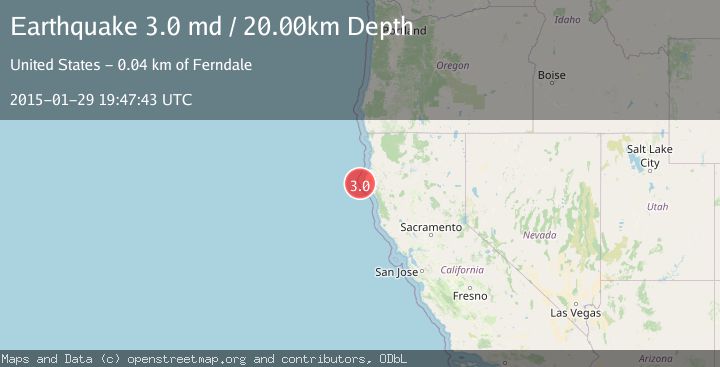 Map of OFFSHORE NORTHERN CALIFORNIA