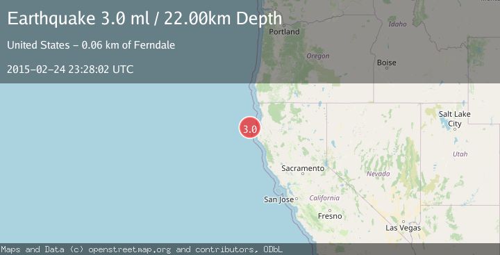 Map of OFFSHORE NORTHERN CALIFORNIA