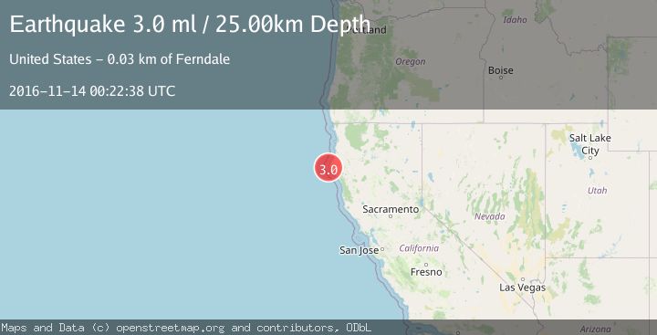 Map of OFFSHORE NORTHERN CALIFORNIA