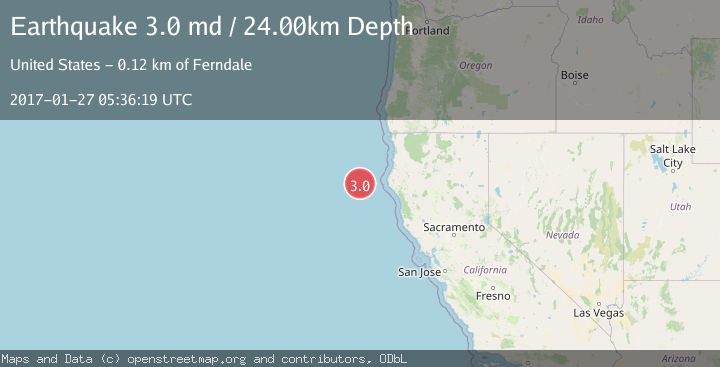 Map of OFFSHORE NORTHERN CALIFORNIA