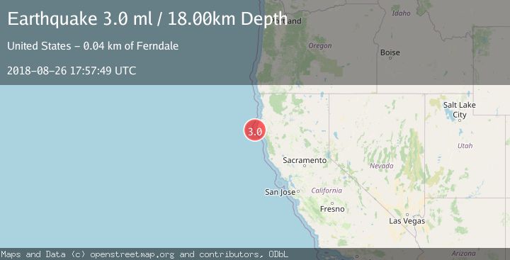 Map of OFFSHORE NORTHERN CALIFORNIA