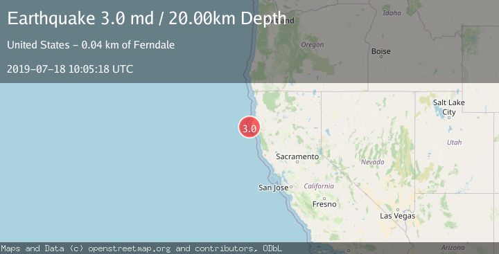 Map of OFFSHORE NORTHERN CALIFORNIA