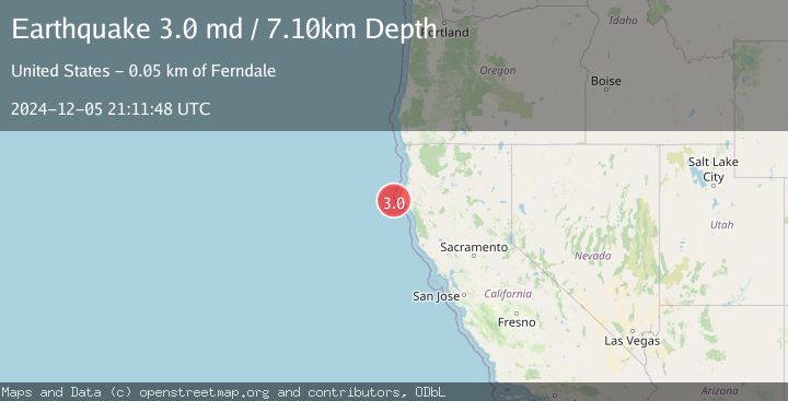 Map of OFFSHORE NORTHERN CALIFORNIA