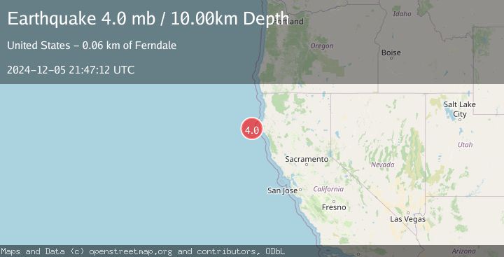 Map of OFFSHORE NORTHERN CALIFORNIA