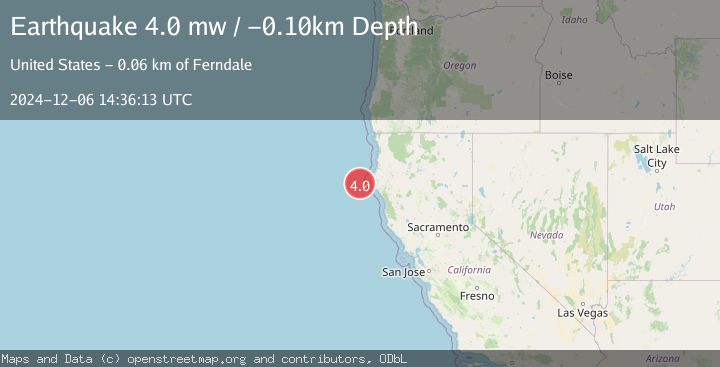 Map of OFFSHORE NORTHERN CALIFORNIA
