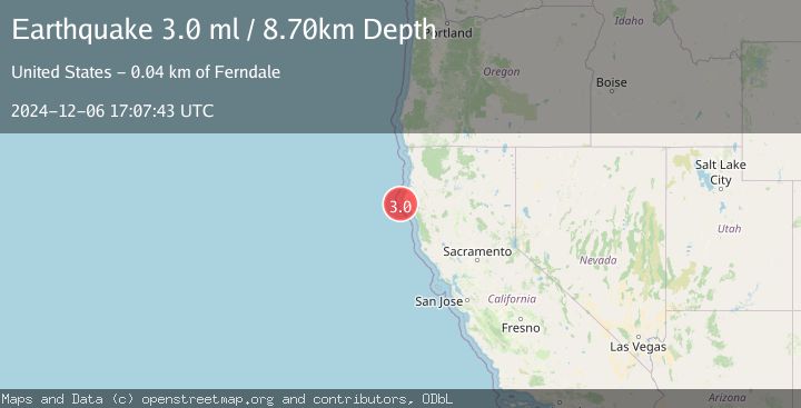 Map of OFFSHORE NORTHERN CALIFORNIA