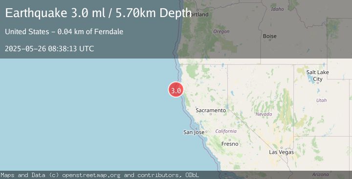 Map of OFFSHORE NORTHERN CALIFORNIA