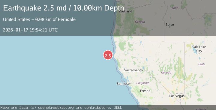 Map of OFFSHORE NORTHERN CALIFORNIA