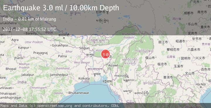 Map of MEGHALAYA, INDIA REGION