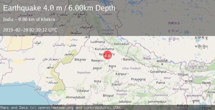 Map of HARYANA-UTTAR PRADESH REG, INDIA