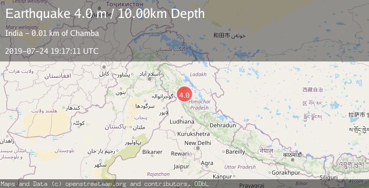 Map of HIMACHAL PRADESH, INDIA