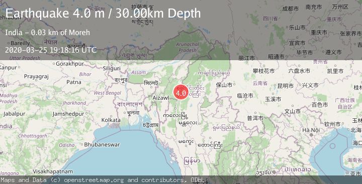 Map of MYANMAR-INDIA BORDER REGION