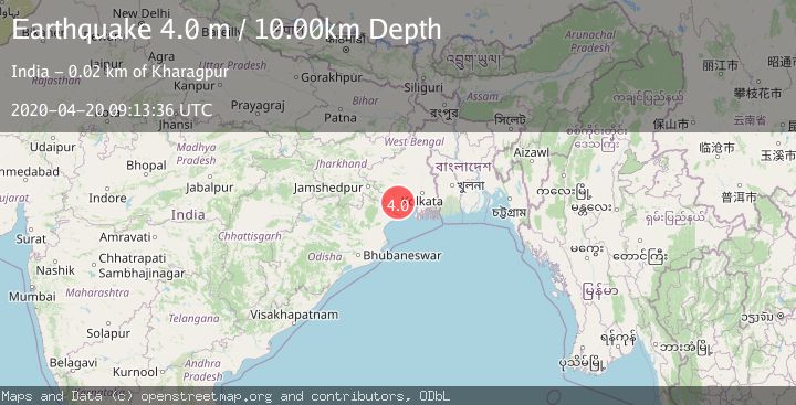 Map of WEST BENGAL, INDIA