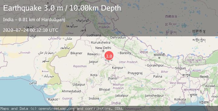 Map of UTTAR PRADESH, INDIA