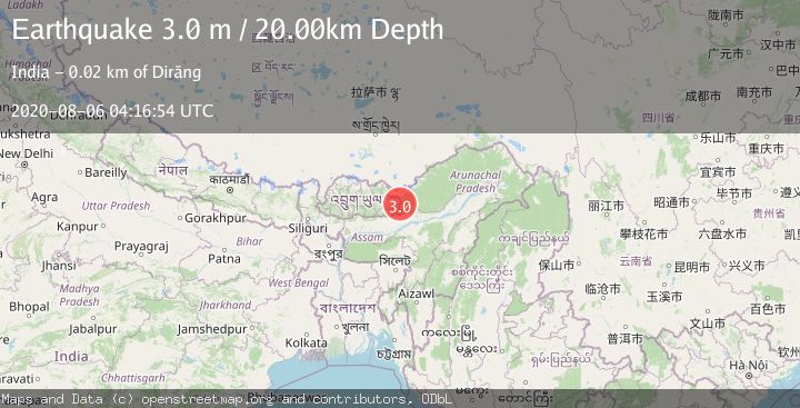 Map of ARUNACHAL PRADESH, INDIA