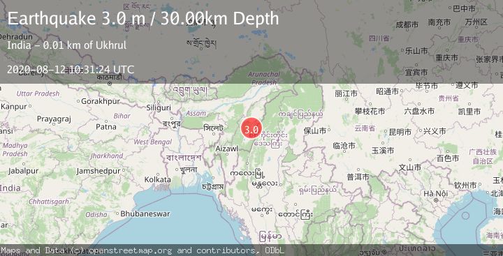 Map of MYANMAR-INDIA BORDER REGION