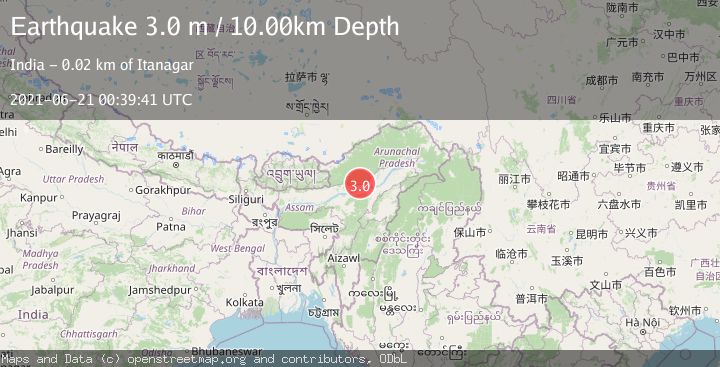 Map of ARUNACHAL PRADESH, INDIA