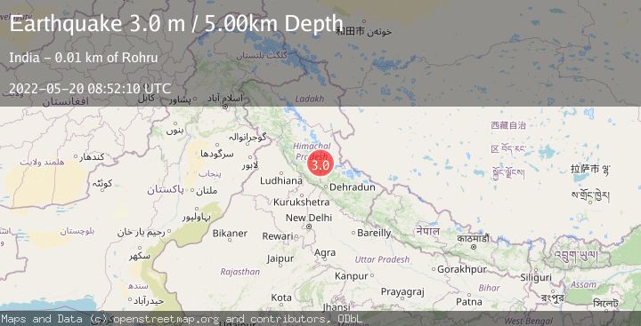 Map of HIMACHAL PRADESH, INDIA