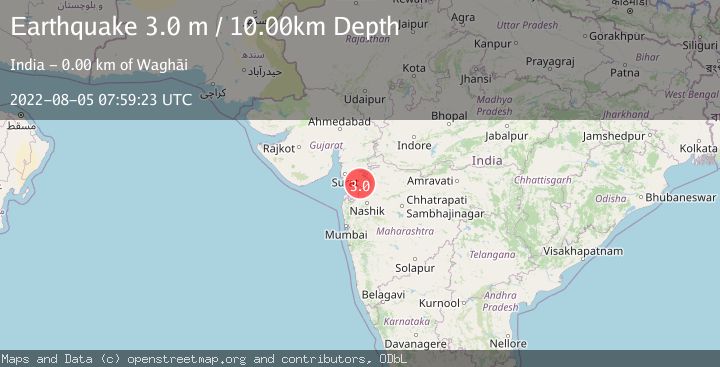 Map of GUJARAT-MAHARASHTRA BORD., INDIA