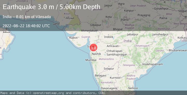 Map of GUJARAT-MAHARASHTRA BORD., INDIA