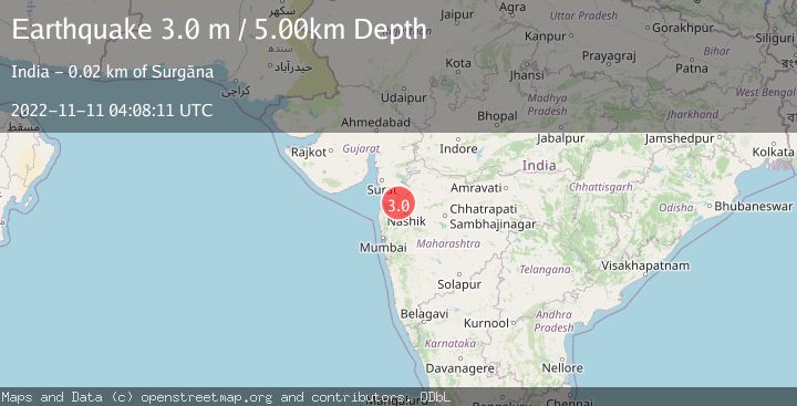 Map of GUJARAT-MAHARASHTRA BORD., INDIA