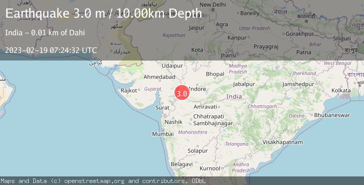 Map of GUJARAT-MADHYA PRADESH, INDIA