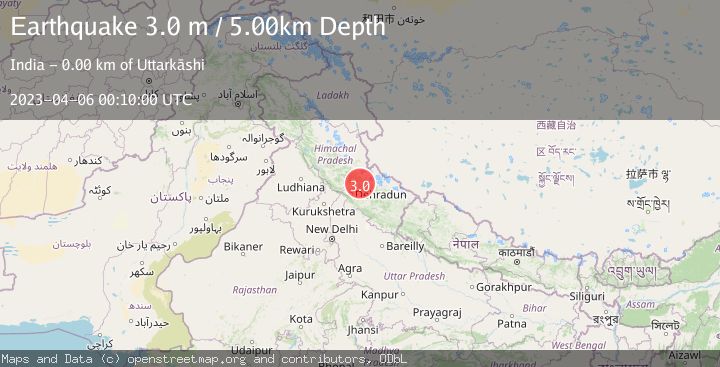 Map of UTTARANCHAL, INDIA