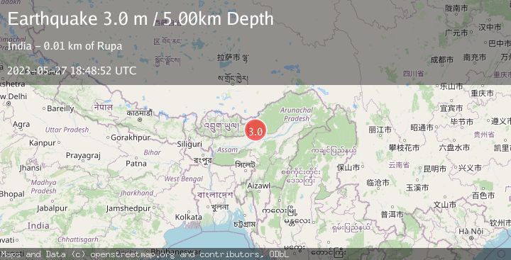 Map of ARUNACHAL PRADESH, INDIA