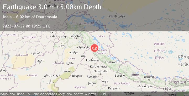 Map of HIMACHAL PRADESH, INDIA