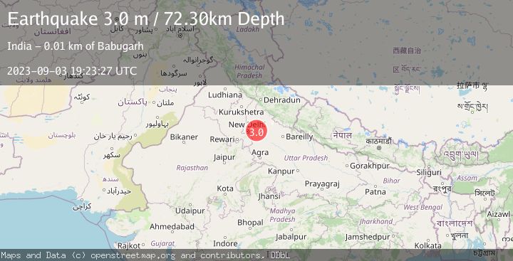 Map of HARYANA-UTTAR PRADESH REG, INDIA